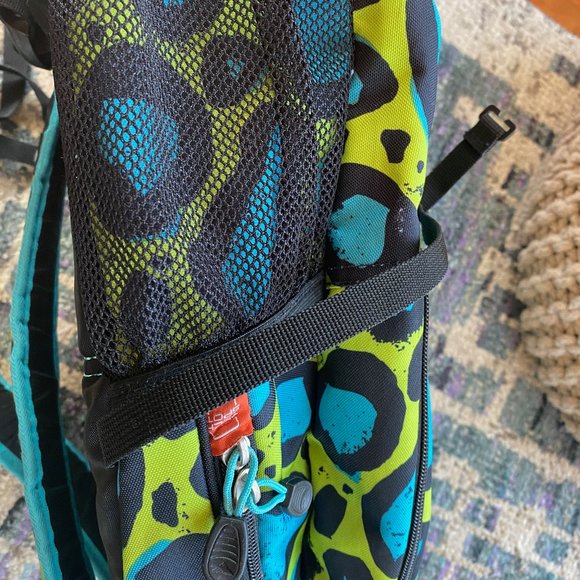 Grip Backpack by High Sierra "Jackhammer Wildcat" pattern -black, teal, green - Picture 9 of 9